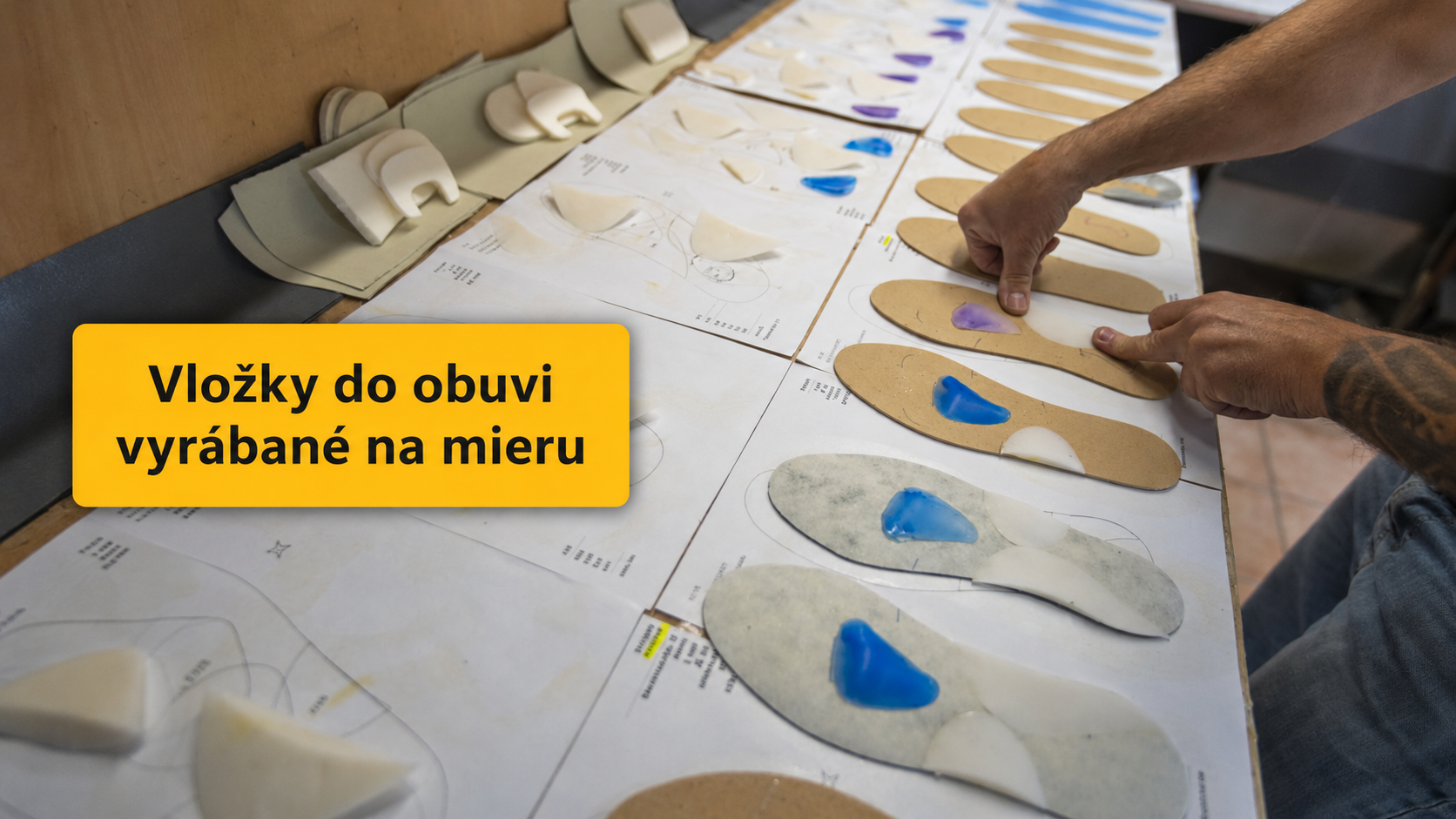 Vlozky do obuvi na mieru