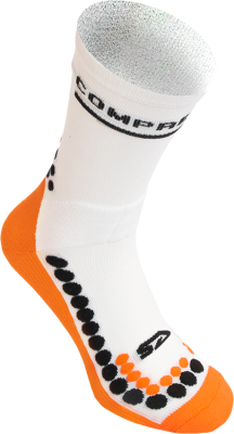 Bežecké ponožky SportART CompresSocks MID biele